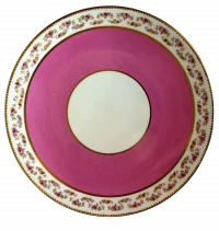 Antique Aynsley 982 Round Cake Plate Pink Floral Gilt 8.75” England