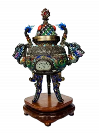 Chinese silver filigree censer