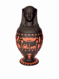Wedgwood Egyptian Collection Canopic Vase: Limited Edition Black Jasperware No. 130 of 500