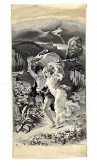 Neyret Frères L’Orage The Storm Woven Silk After Cot NF Large Antique Textile