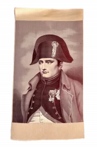 Antique Neyret Frères Napoleon Woven Silk Portrait