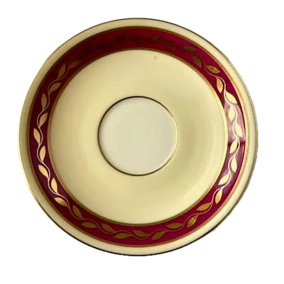 IMG_0442 Background Removed_result - Atelier85 Antiques Vintage Lenox L373R Teacups and Saucers – Red Band with Gold Laurel Motif
