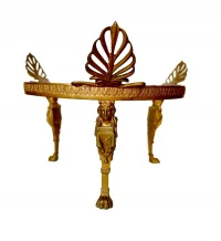 Antique Second Empire Gilt Bronze & Brass Tripod Vase Stand