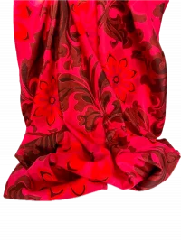 Vintage 1970s Jim Thompson Thai Silk – X-14 Baroque Floral, Handwoven, Bangkok Provenance