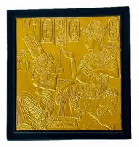 Wedgwood Egyptian Collection “Beloved of the Great Enchantress” Gold Basalt Plaque, 1978 — Limited Edition