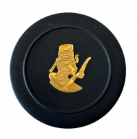 Wedgwood Egyptian Collection Black Basalt Lidded Box with Gilded Ankhesenamun Profile, England 1978