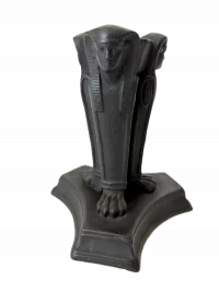 Wedgwood Black Basalt Egyptian Sphinx Monopodia Candlestick, Early 19th Century (circa 1800–1815)