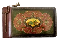 Persian Lacquer Photo Album Hand-Painted Miniatures Shah Mosque Isfahan Signed c.1900