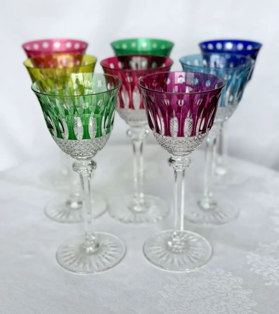 Saint-Louis Crystal, Tommy, Colored Crystal, French, France