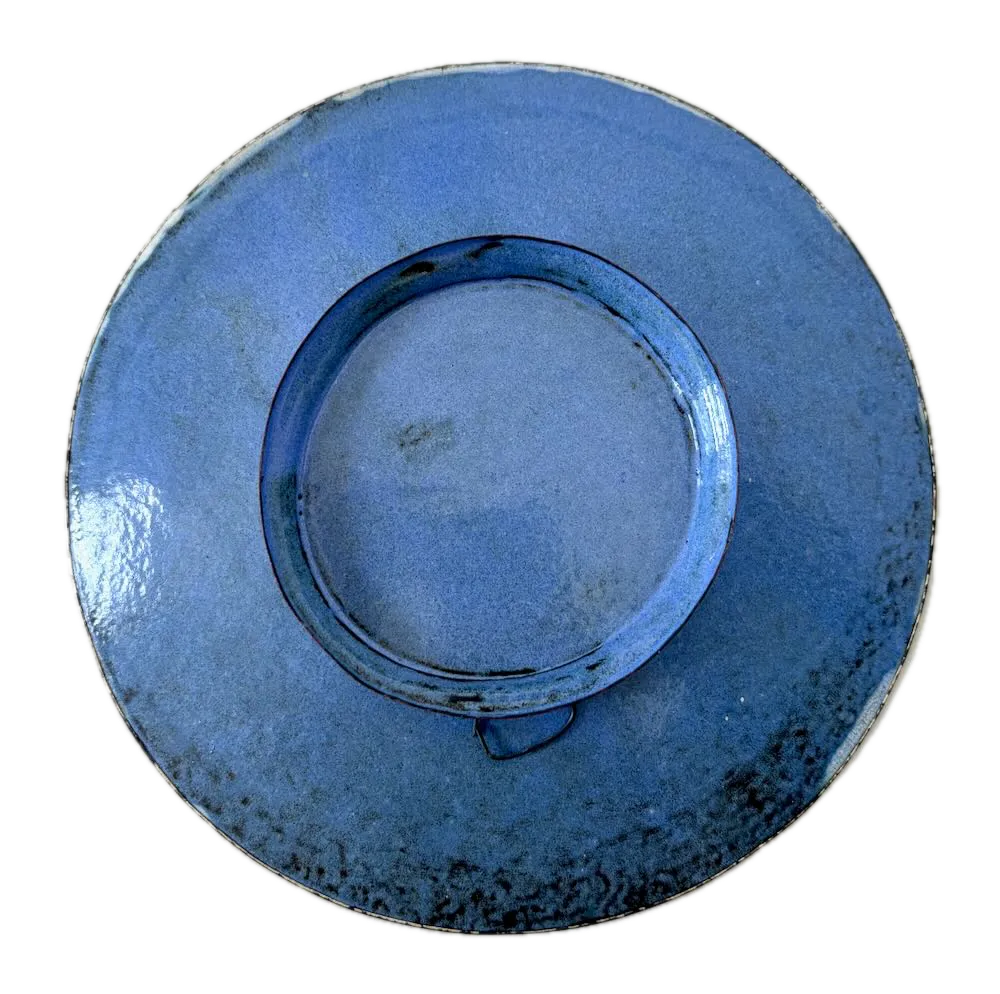 IMG_1044 Background Removed_result - Atelier85 Antiques Persian Minakari Enamel Plate Turquoise Floral Medallion Isfahan Vintage c.1960s 7.125”
