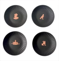 Wedgwood Egyptian Collection Miniature Plates Set of Four – Bird, Sphinx, Crocodiles & Pharaoh