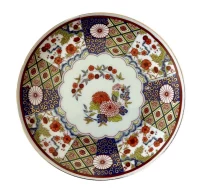 Set of 12 Mizuko Japan Imari Porcelain Plates with Chrysanthemum Decoration – Mid-Century Japanese Export Ware
