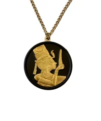 Wedgwood Egyptian 3cm Ankhesenamun Black Basalt Pendant Necklace Boxed