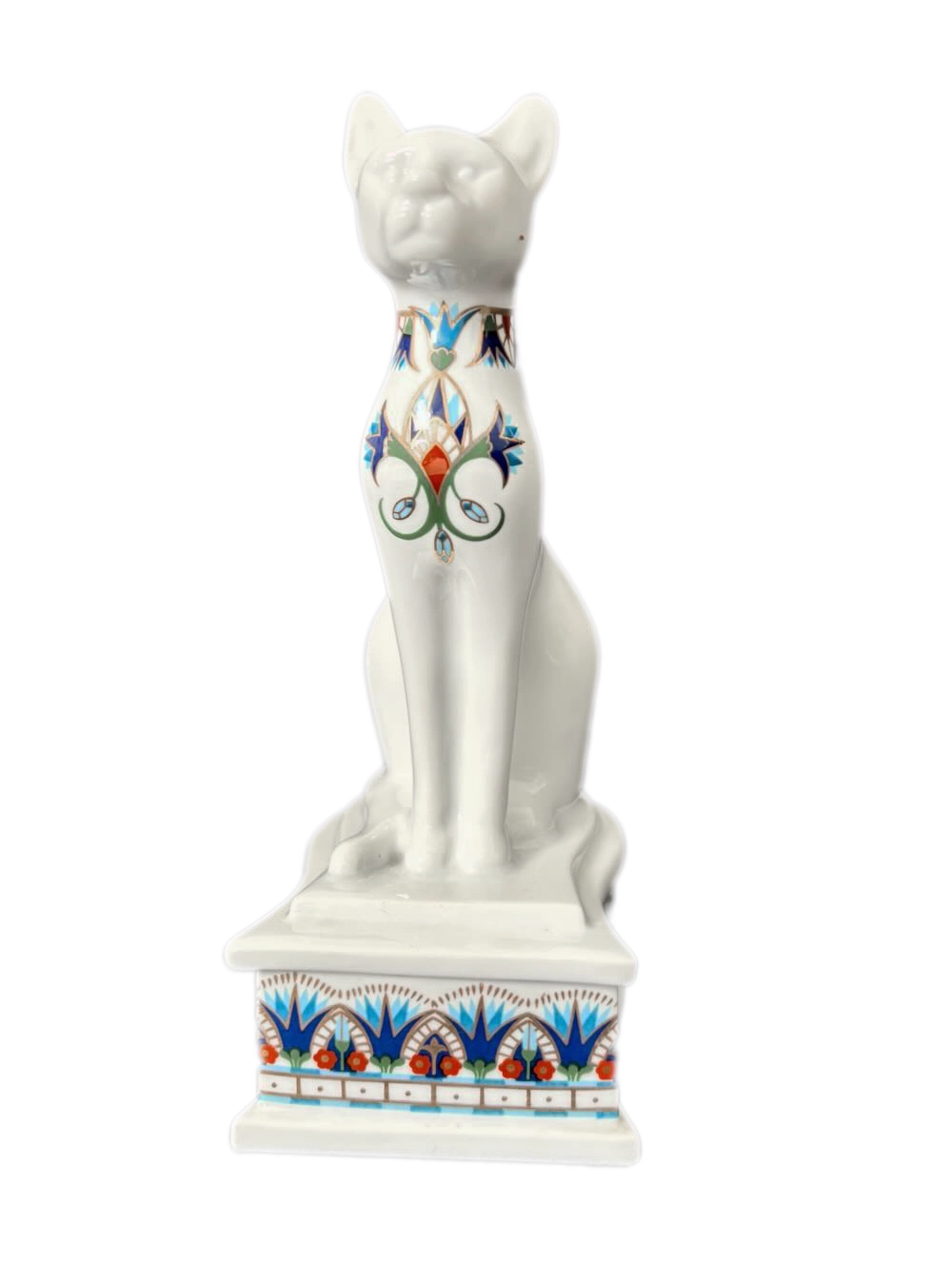 IMG_1477 - Atelier85 Antiques Elizabeth Arden Treasure of the Pharaohs Cleopatra’s Cat Porcelain Trinket Box c.1982