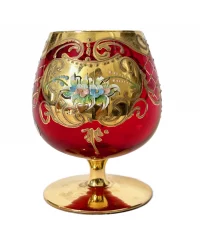 Murano glass, Venetian glass, ruby red glass, Murano brandy glasses, Murano goblets, Italian art glass, Venetian goblets, gold enamel glass, ruby glass snifters, Murano barware, Hollywood Regency, vintage Italian glass, hand blown glass, Murano stemware, Venetian ruby glass
