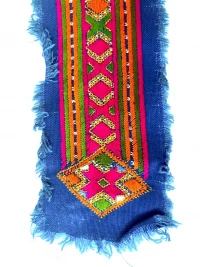46.5" Vintage Baluchi Hand-Embroidered Textile Panel from Iran