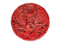 Vintage Chinese Cinnabar-Style Dragon Box