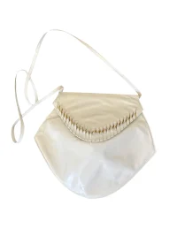 Vintage Charles Jourdan White Leather Handbag